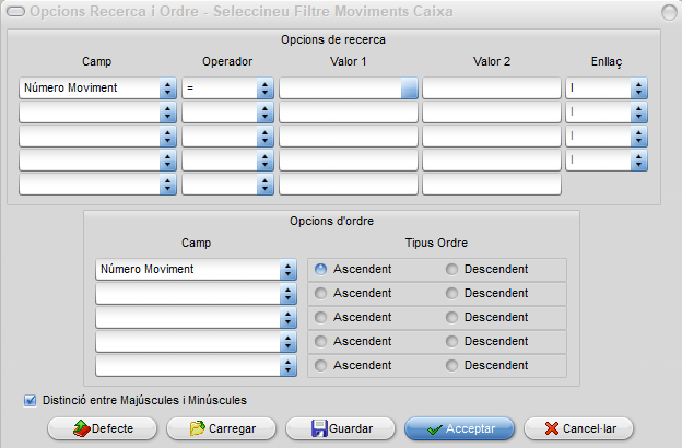 Filtre Moviments Caixa