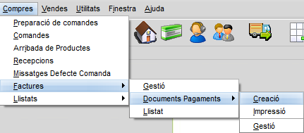 Factures Menu